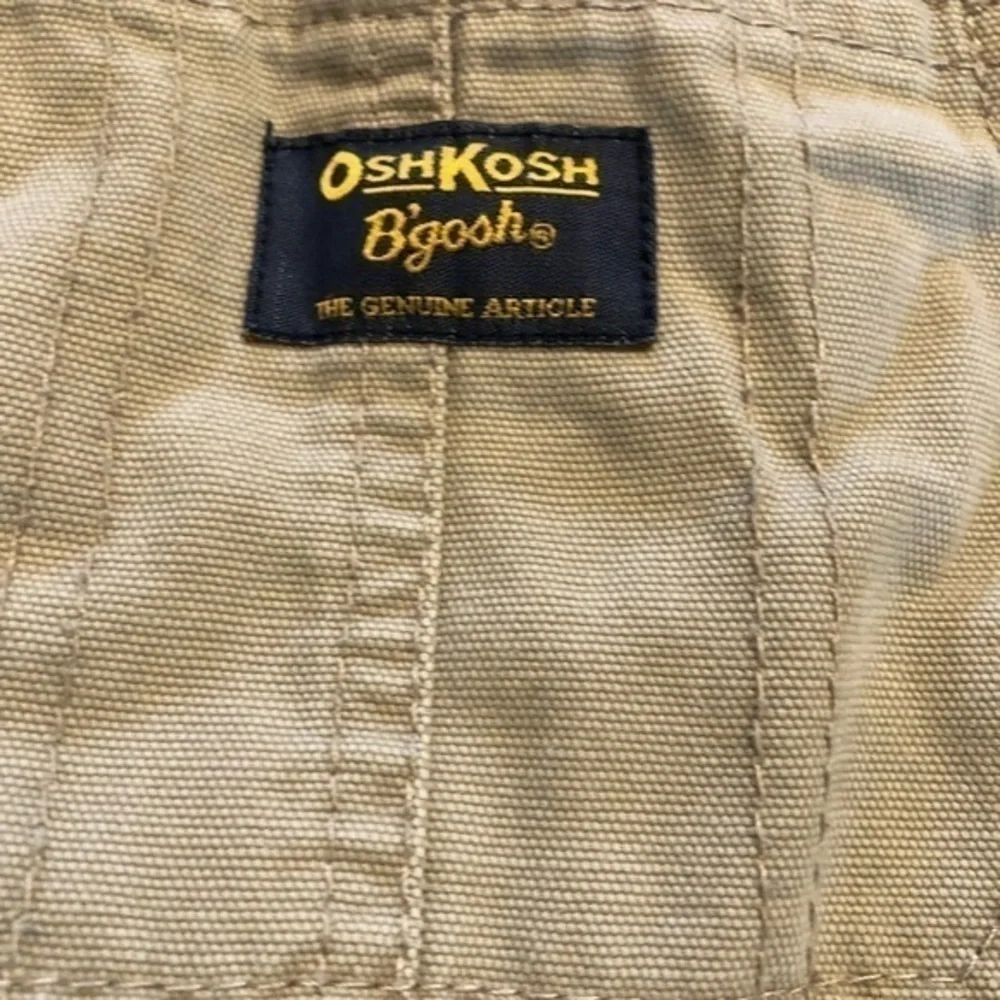 Oshkosh b’gosh vestbak khaki moose embroidered overalls 18M